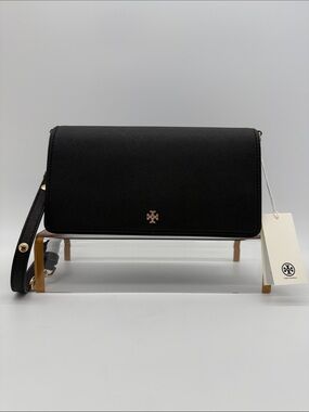 Tory Burch Emerson Convertible Crossbody Shoulder Bag Black